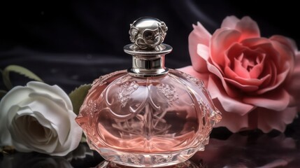 Obraz na płótnie Canvas Sweet rose perfume love romance gift anniversary