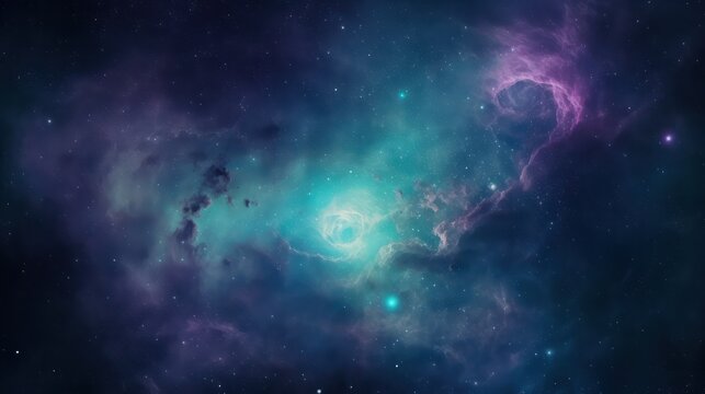 Universe galaxy wallpaper background,Universe galaxy in blue teal and purple tones