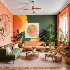 living room, for inspiration, for composing designer work, desktop background, video call background, commercial work and more.