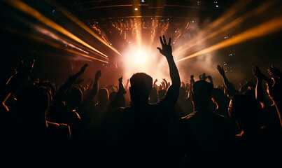 Fototapeta na wymiar crowd at party concert