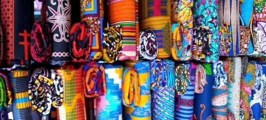 colorful textured fabrics 