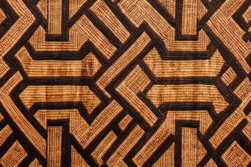 Geometric Kuba cloth, fabric surface material texture