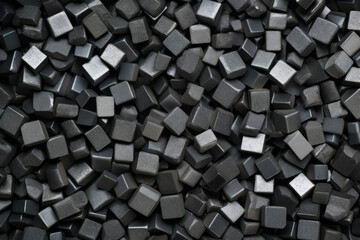 Graphite metal alloy cubes, surface material texture