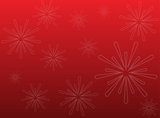 Naklejka na ściany i meble Light firework on red background. Celebration, holiday, invitation, banner, poster, greeting card, party.