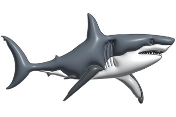 SHARK ON A WHITE BACKGROUND