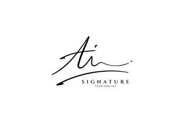 A i Ai handwriting logo of initial signature