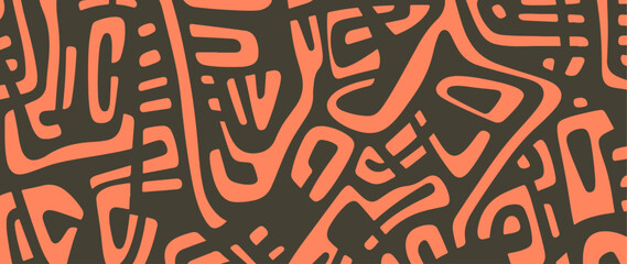 Abstract hand drawn seamless pattern background