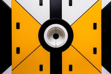 Abstract technology digital keyhole ,high tech multicolor button