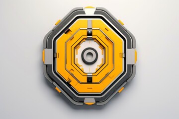 Fototapeta premium Abstract technology digital keyhole ,high tech multicolor button