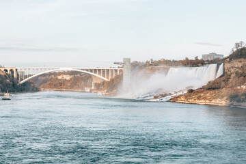 Niagara falls from the river
