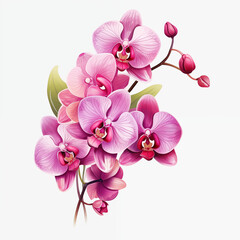 Obraz premium orchid isolated on white background. Generative AI