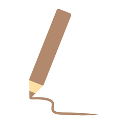 シンプルな茶色の色鉛筆
