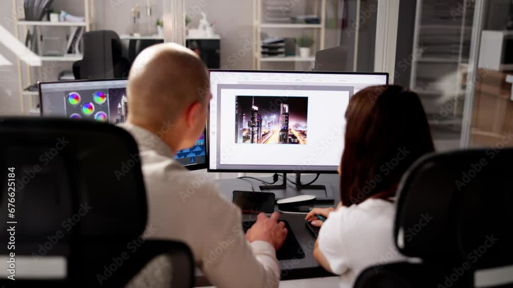 Aufkleber Graphic Web Designer Artist Using Computer