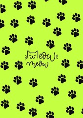 pattern with animals cat