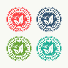 100% organic natural badge label seal sticker logos template