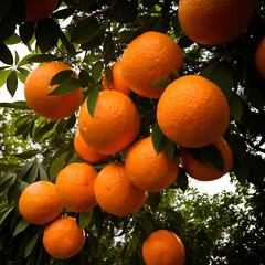 Oranges on the branch