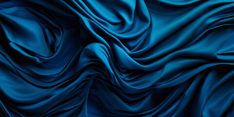 Black background with blue cloth abstract.