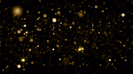 Particles bokeh abstract gold event awards trailer titles cinematic concert openers luxury celebration background
