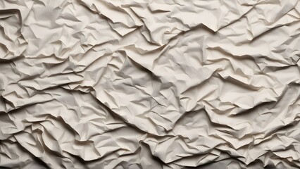 Background of crumpled paper, yellow paper crumpled texture