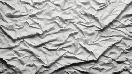 Background of crumpled paper, white paper crumpled texture
