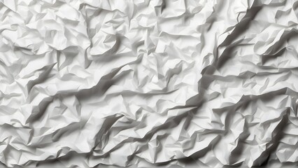 Background of crumpled paper, white paper crumpled texture