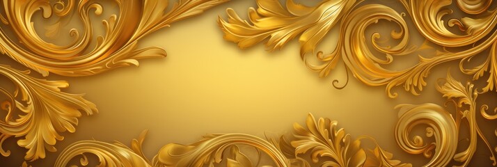 Gold background texture banner background for luxury gift card or holiday Christmas backdrop