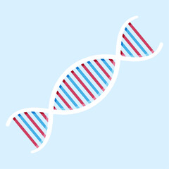Vector dna helix symbol isolated on white background