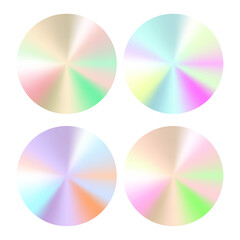 Vector geometric holographic label for design product guarantee sticker design