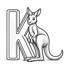 K for Kangaroo Coloring Book: Hopping into the Australian Outback