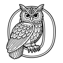 O for Owl Coloring Book: Night's Mystical Flyers Unveiled