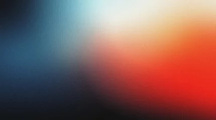 Fotobehang black blue orange red white mix , a spray texture color gradient shine bright light and glow , grainy noise grungy empty space rough abstract retro vibe background template © Naise Nexture