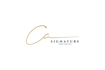 Cc handwritten logo template. Initial signature vector