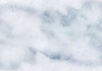 Blue watercolor painting on paper texture, blue artistic element for templates invitation card design