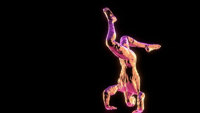 dancer, abstract, background for music, 3d render