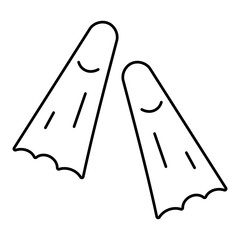 flippers swim sea vacation summer icon element