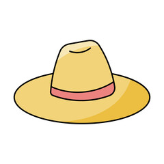hat panama headdress vector clothing icon element