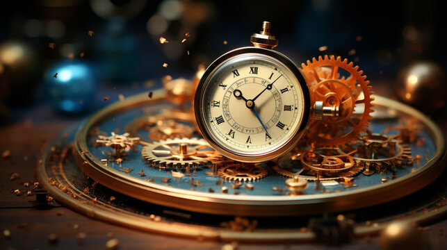 old pocket watch HD 8K wallpaper Stock Photographic Image 