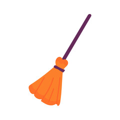 vector hand drawn halloween broom doodle