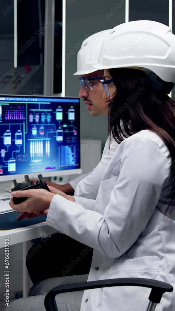 Aufkleber Engineer Doing 3D CAD Model Design On Computer