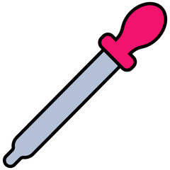 Dropper icon Outline Flat Design Style