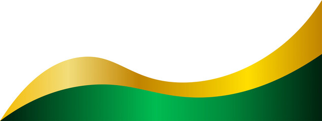 Green and Gold Border Frame Design Element Isolated Vector