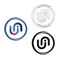 UI UIN with circle Brand letter logo