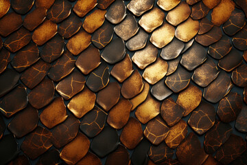 Scaled reptile skin, organic surface material texture