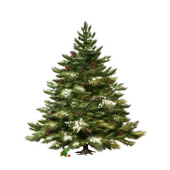 Christmas tree isolated on transparent background