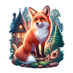 Cute fox  sticker