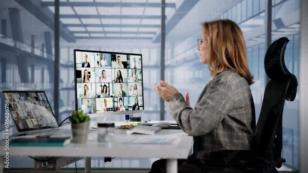 Canvas Prints virtual conference call: video conferencing meeting