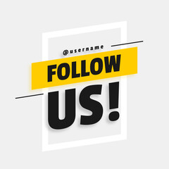 modern style follow us template for social media promo