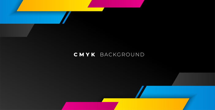stylish and modern cmyk dark banner for print