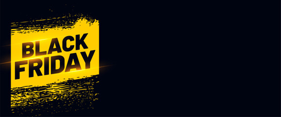 grungy style black friday festive sale coupon banner with text space