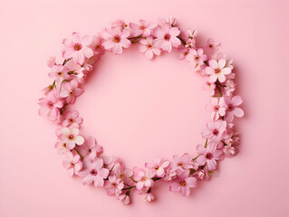 Obraz premium Ai generated floral frame with nice presentation of flower, flower frame background, blank floral frame with space of texts, wedding or event invitation card with blank text area